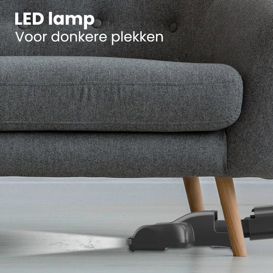 Auronic – Steelstofzuiger Draadloos – 220 watt & 23 kpa Zuigkracht – Voorzien Van Extra Accu En Wasbaar Hepa-filter – Tot 100 Minuten Gebruikstijd – Grijs Kunststof En Metaal