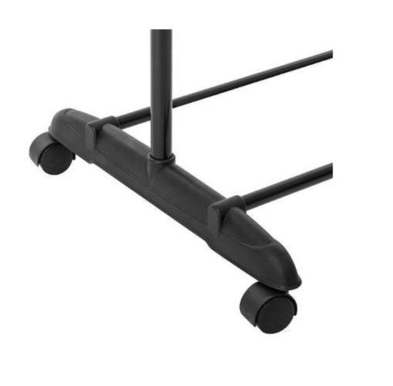 5Five Kledingrek met enkele stang - kunststof/metaal - zwart - 80 x 42 x 160 cm