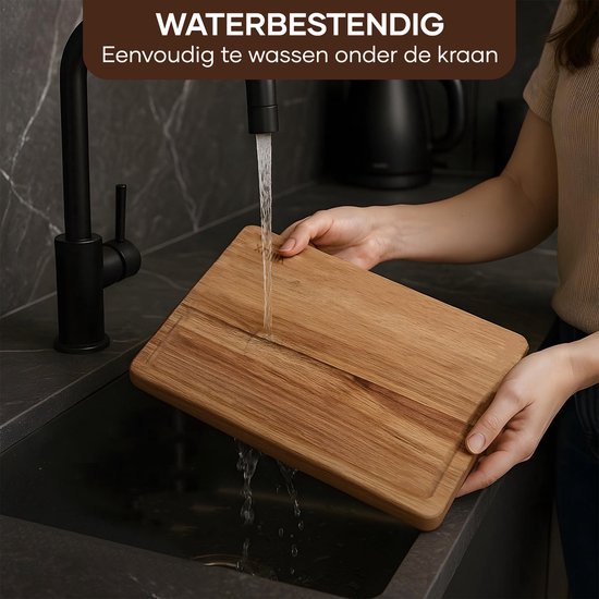 Villux Snijplank - Snijplankenset Met Houder - Snijplank Hout - Snijplanken - Snijplank Acacia- Houten Snijplank - Snijplankenset - Tapasplank - Borrelplank - Serveerplank - Hapjesplank - Inclusief eBook - 3 Stuks - Acacia