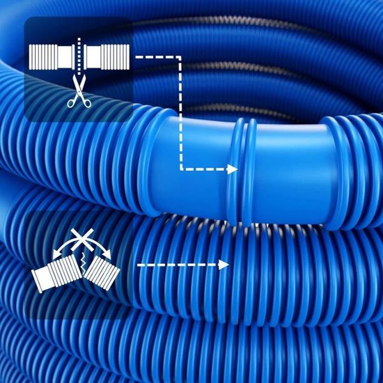 Monzana Zwembad Filter Slang - 14m Ø 32mm - Flexibel - Blauw