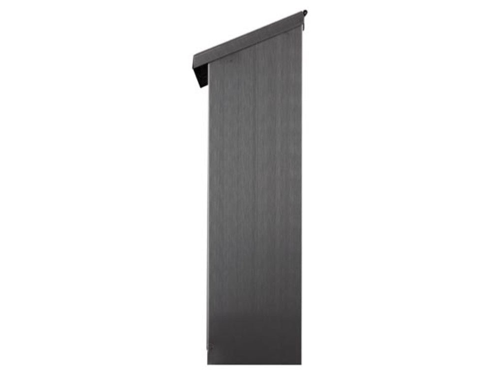 Perel Brievenbus Monaco, wandmontage, met naamplaatje, incl. 2 sleutels, afmetingen (H x B x D) 36.8 x 36.5 x 10 cm, zilverkleurig