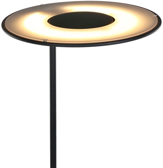 Vloerlamp Zenith LED 1477ZW zwart, hoogte 185 cm, kunststof en metaalmateriaal, kantelbaar, Steinhauer Exclusive