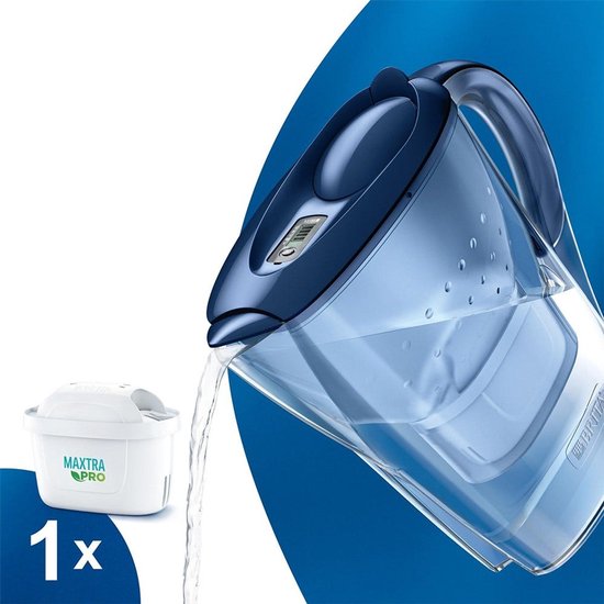 BRITA Marella Waterfilterkan 2.4L Blauw + MAXTRA PRO Waterfilter 1051119