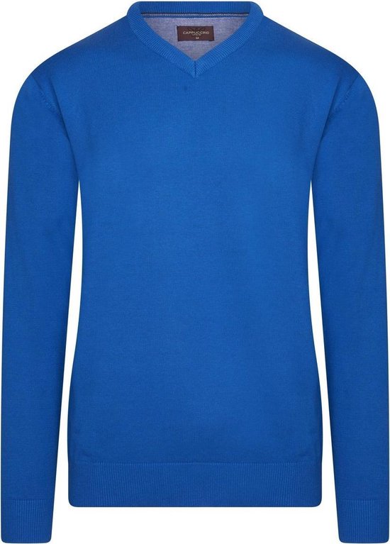 Cappuccino Italia - Heren Truien Pullover Royal - Blauw - Maat XXL