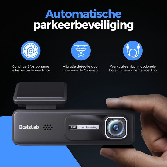 Botslab HK30 Pro 2K Wifi dashcam - 2K resolutie - Wifi met App - 140 graden kijkhoek - Parkeermodus - dashcam voor auto