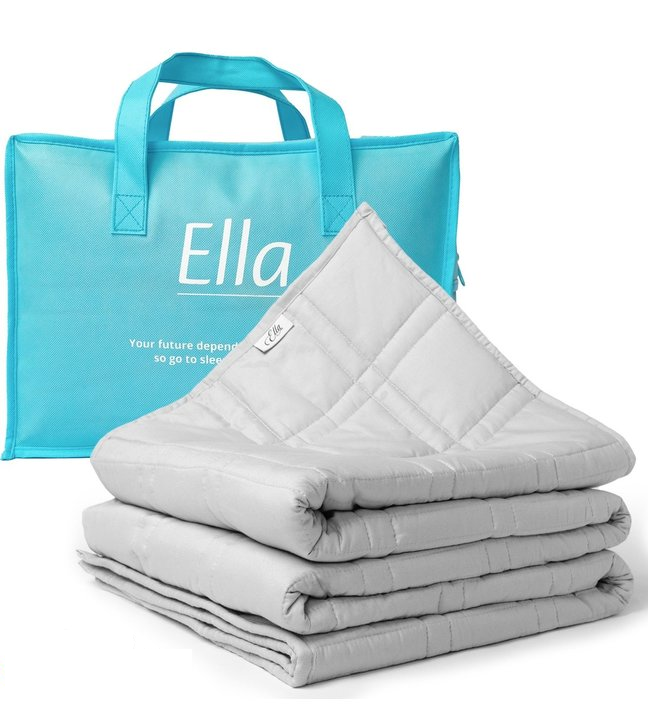 EL-Life Verzwaringsdeken 9kg - Zwaartedeken - Weighted Blanket - Verzwaarde Deken - OEKO-TEX Katoen - 135 x 200cm - Lichtgrijs