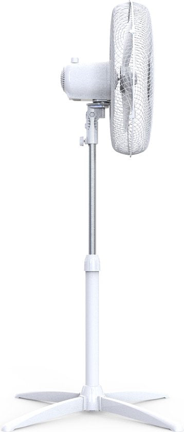 Statiefventilator 40 cm – 45W – 3 Snelheden – 85° Oscillatie – In Hoogte Verstelbaar – Tristar VE-5755 – Wit