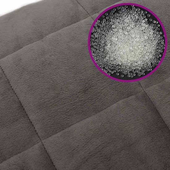 vidaXL - Verzwaringsdeken - 200x200 - cm - 13 - kg - stof - grijs