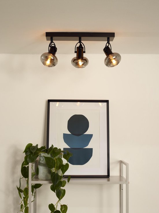 Lucide MADEE - Plafondspot (Plafondlamp) - 3xE14 - Zwart