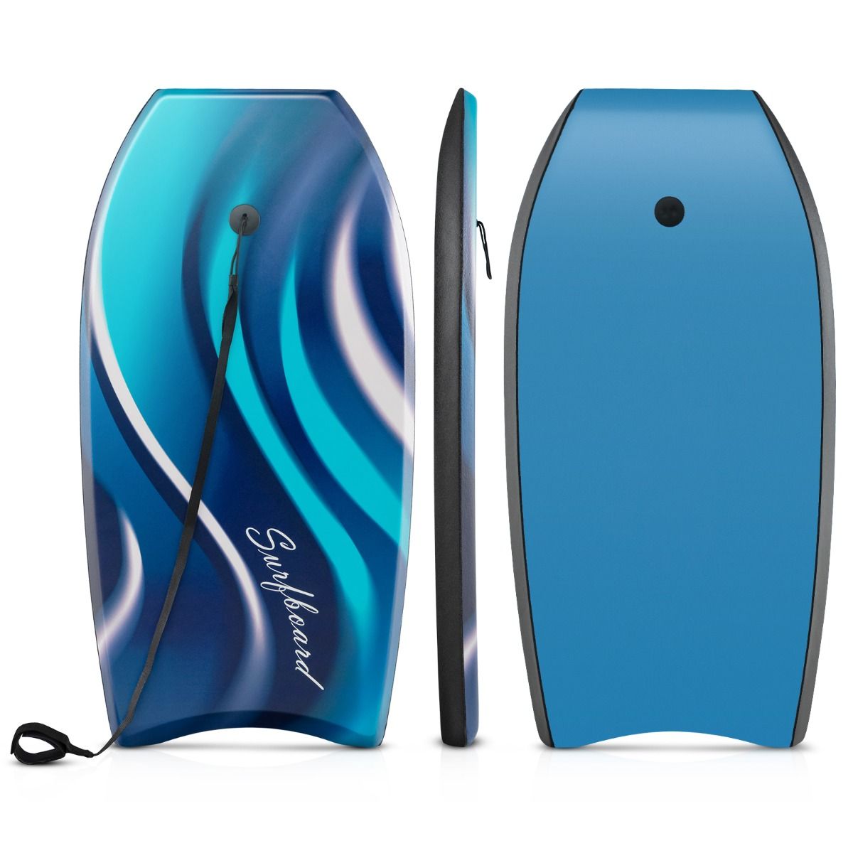 Coast Lichtgewicht Bodyboard 104x52 cm – Blauw – Boogieboard met EPS-kern & HDPE-onderzijde voor Tieners en Volwassenen