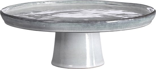 Mica Decorations Tabo Taartplateau - H10 x Ø27 cm - Grijs