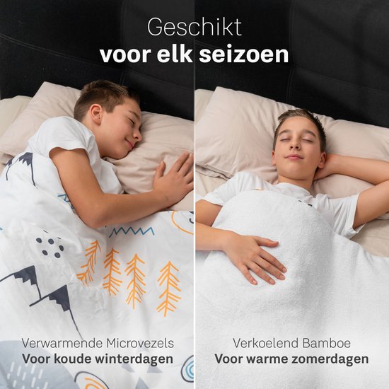 CozySense® Verzwaringsdeken Kind 2,4 kg - Weighted Blanket - Zwaartedeken met GLASS-Flow® Drukverdeling - Wasbare Hoes - Hypoallergeen - Voor Jongens