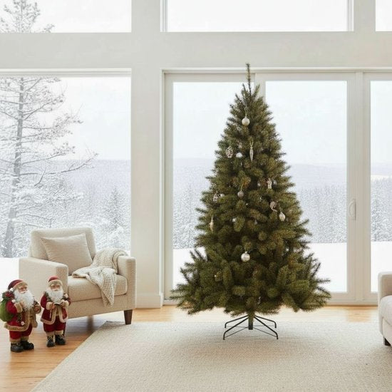 Triumph Tree Bristlecone Kunstkerstboom - Kunstboom met Natuurlijke Uitstraling - Kerstversiering voor Binnenshuis - PVC Hardneedle Afwerking - H260 x Ø163 cm - Groen