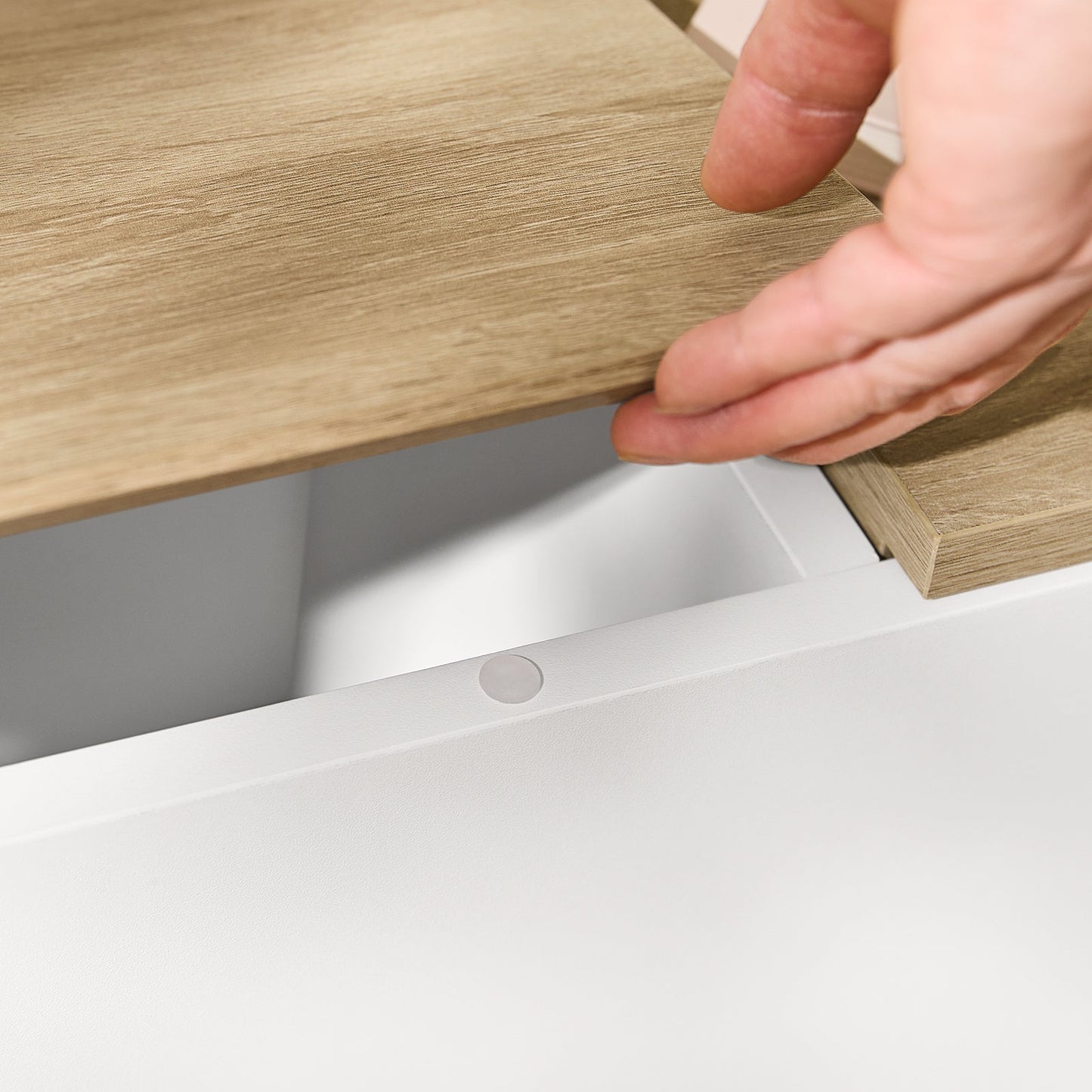 SoBuy FBT162-WN Nachtkastje 20x60x65 cm Wit met 3 vakken voor boxspringbed en kleine ruimtes