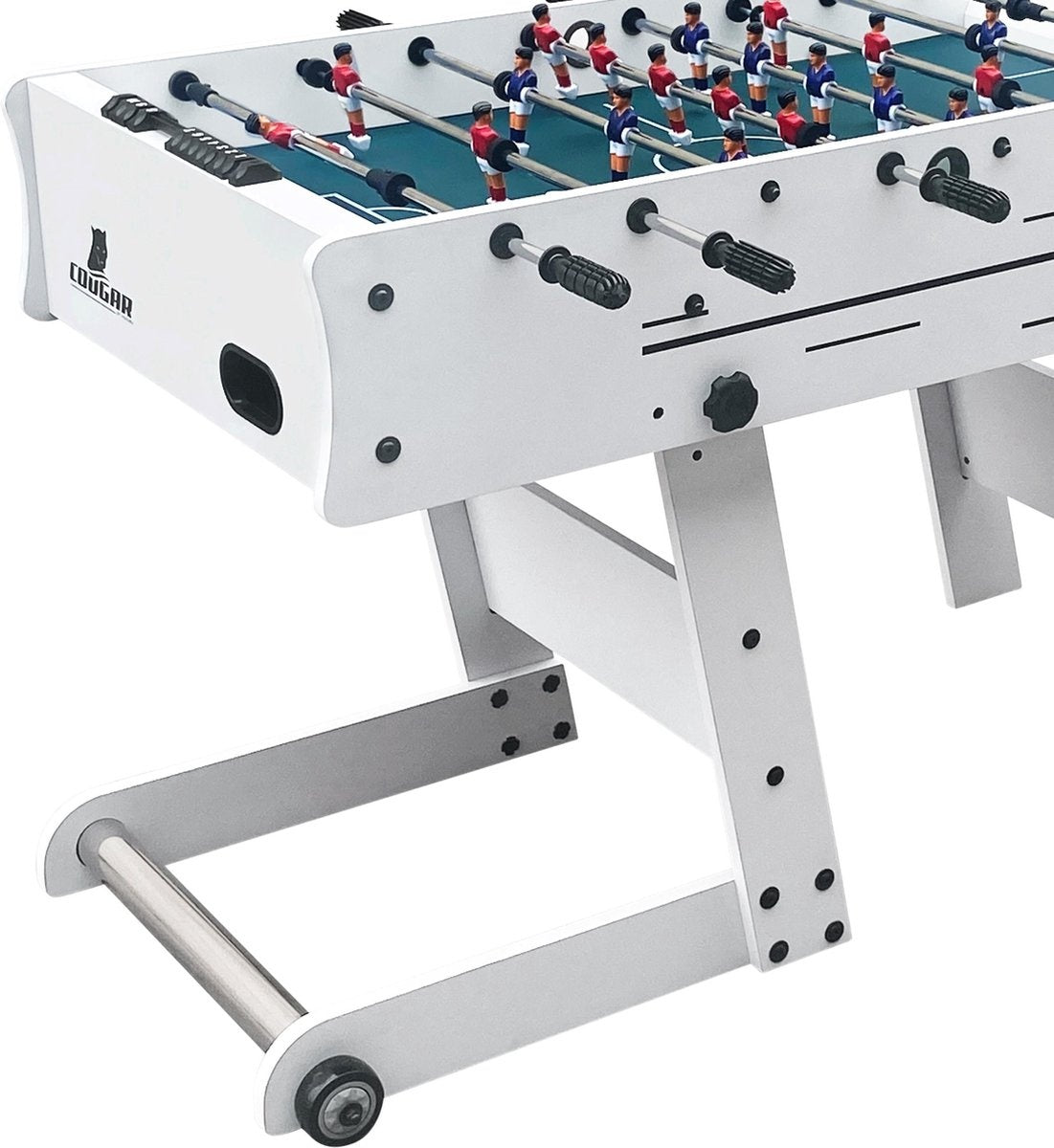 Cougar Scorpion Kick TS opklapbare Voetbaltafel - Tafelvoetbal - Wit
