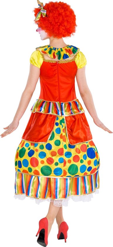 dressforfun - Vrouwenkostuum clown Fridoline XL - verkleedkleding kostuum halloween verkleden feestkleding carnavalskleding carnaval feestkledij partykleding - 300780
