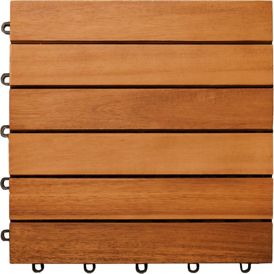 Terrastegel Acaciahout - 30x30cm Plug In Systeem - FSC® gecertificeerd