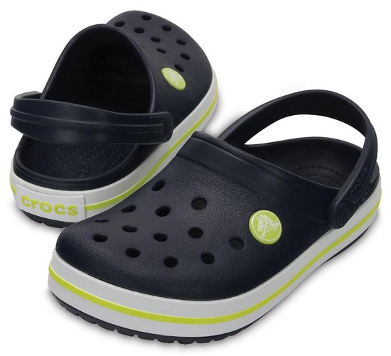 Crocs Instappers - Maat 20/21 - Unisex - donker blauw/wit/geel