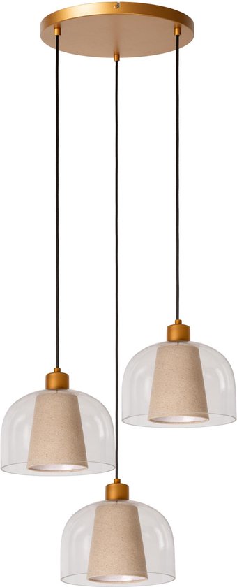 Lucide GUNHILD - Hanglamp - 3xE27 - Transparant