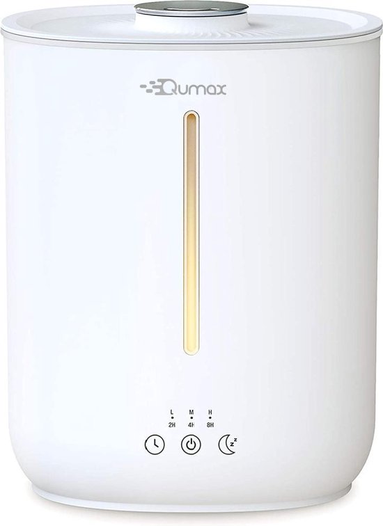 Qumax Luchtbevochtiger met Aromatherapie – Air Humidifier – Diffuser voor Woonkamer, Kantoor, Babykamer, Slaapkamer – Verschillende Standen – Stil Ontwerp – Vernevelaar 2,8L