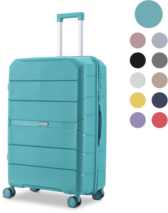 SC Urban Adventurer Grote Reiskoffer 110L – 49x30x75 cm – Spinner Wielen – Cijferslot – Groen