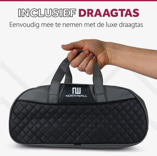 Northwall Shiatsu Massagekussen - Nekmassage apparaat - Infrarood Warmtefunctie - Massage Kussen met Luxe Draagtas