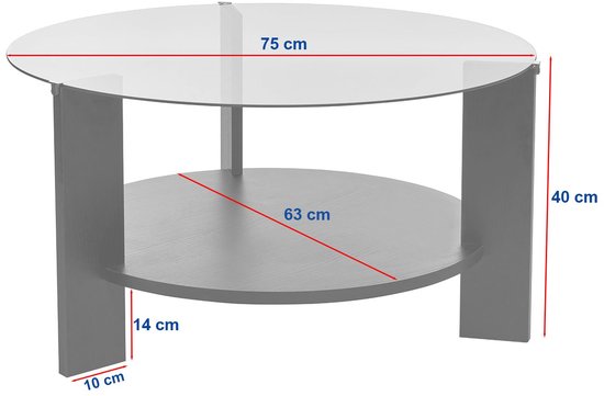 Asir - Salontafel - Travertijn & Transparant