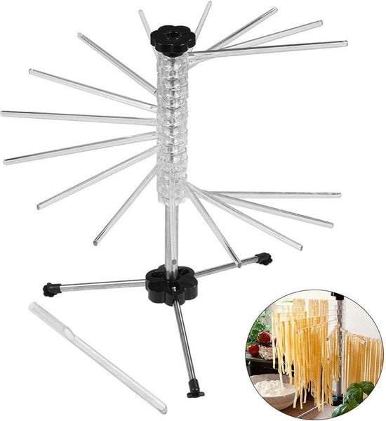 Pasta Droogrek - Opvouwbaar Rek voor Gemakkelijke Opslag met 16 Armen - Verse Pasta Drogen - Noodle Droogrek voor Spaghetti Ect pasta droogrek