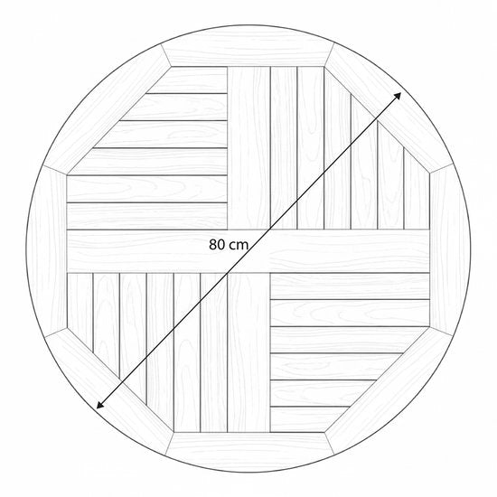 AXI Sari Teak Draaiplateau Ø 80 cm – Lazy Susan – Rond Dienblad – Roterend Serveerelement – Teakhout – Voor op Tafel – Voor Binnen en Buiten