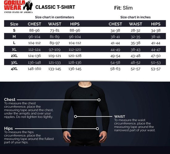 Gorilla Wear Classic T-shirt - Wit - 3XL