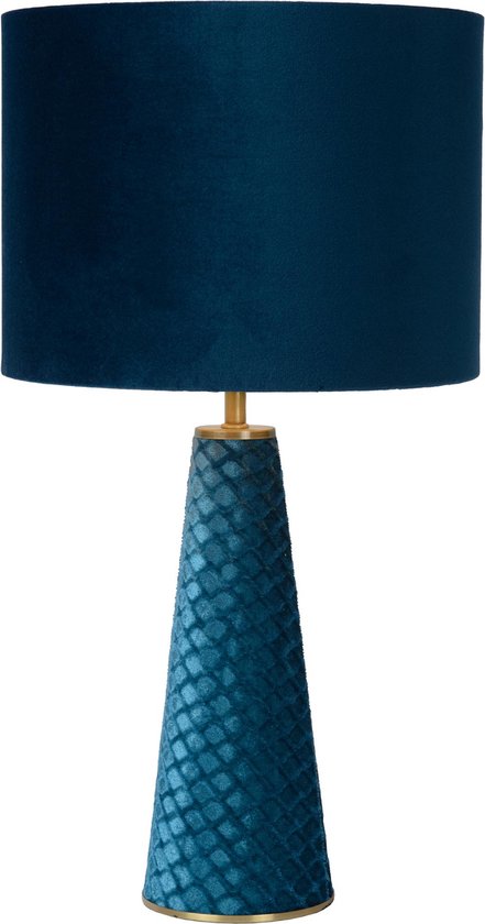 Lucide EXTRAVAGANZA VELVET - Tafellamp - Ø 25 cm - 1xE27 - Turkoois
