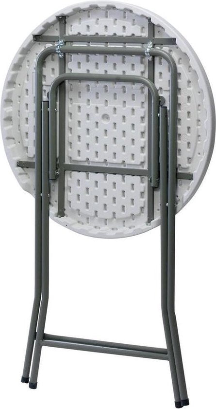Infinity Goods Stevige Statafel - Partytafel - Robuust en Weersbestendig - Inklapbaar - 80cm x 110cm - Feest - 1 stuk - Wit/Grijs