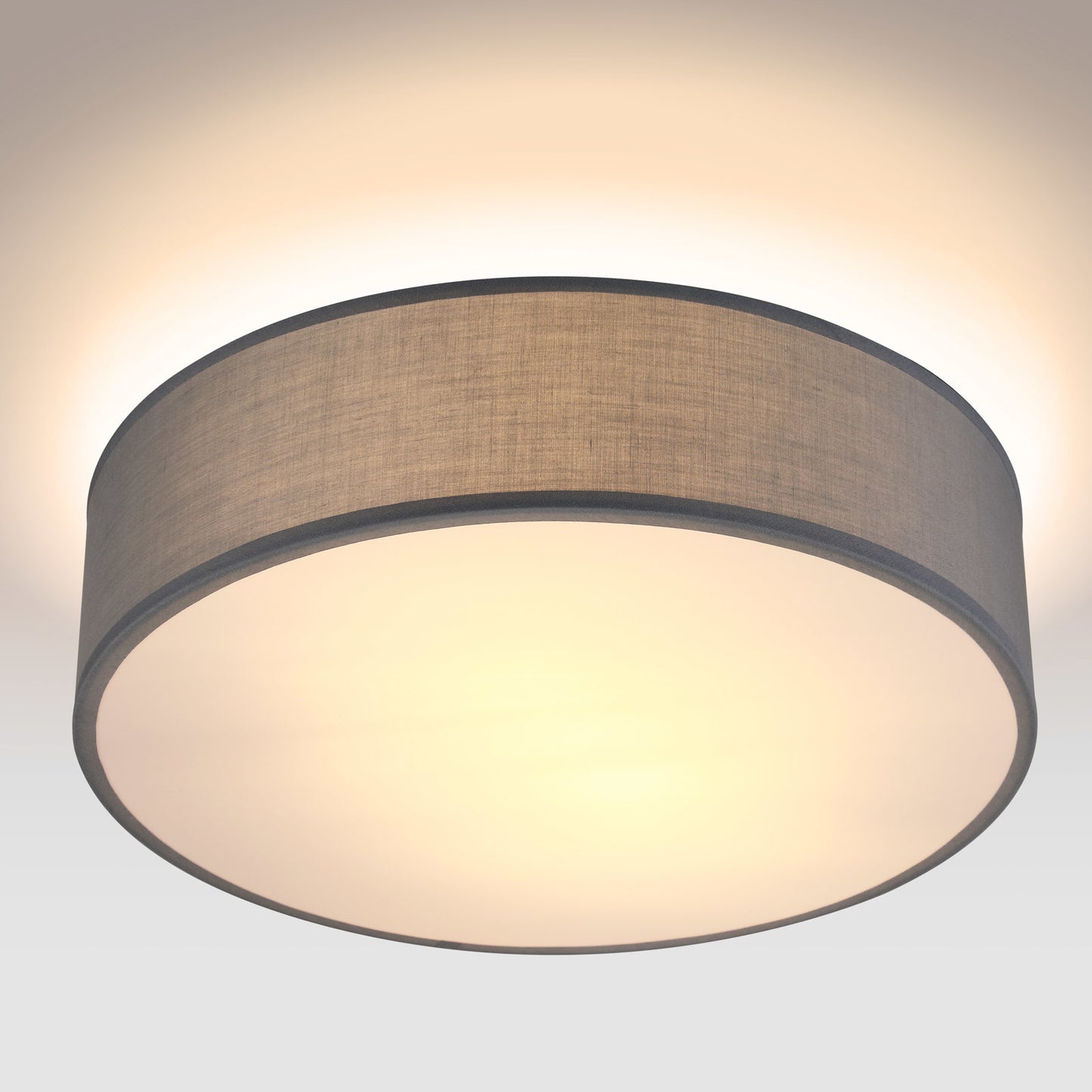 Monzana Plafondlamp - Grijs - Stof - Ø38cm