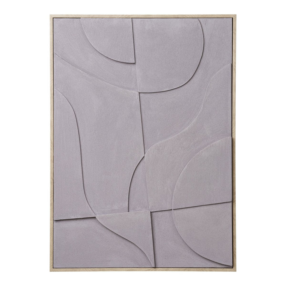 House Nordic Madeline Wanddecoratie Canvas Reliëf – 50x70x3 cm – Wit
