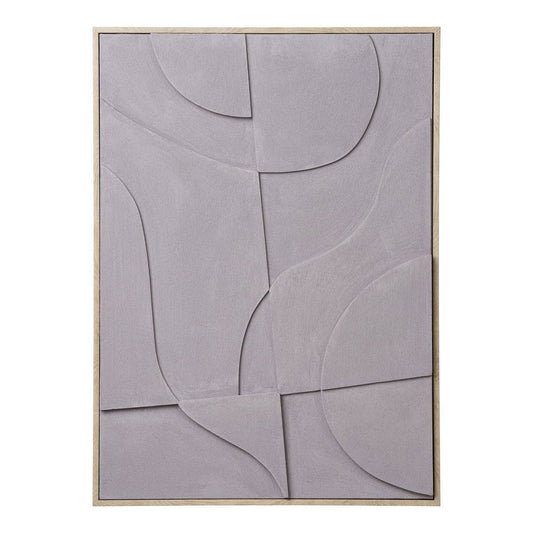 House Nordic Madeline Wanddecoratie Canvas Reliëf – 50x70x3 cm – Wit
