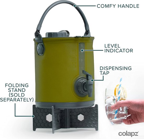 Colapz 2-in-1 Opvouwbaar Waterreservoir met Kraan - Draagbare Camping-waterjerrycan