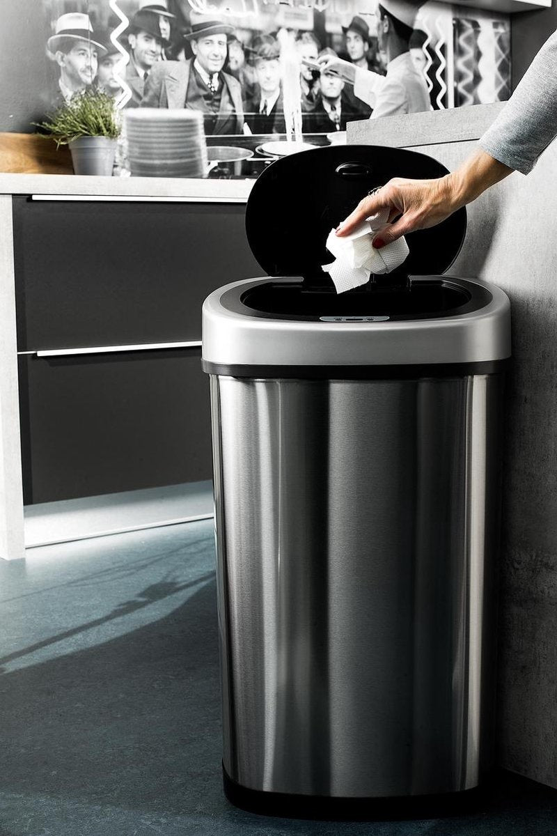 Homra FONIX - Prullenbak 50 liter- Met Sensor en Automatische Soft Close - RVS