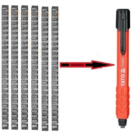 YATO Vulling voor markeerpotlood - Grafiet - 5 stuks