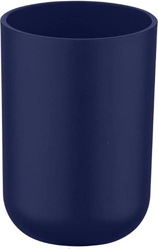 WENKO Brasil badkamerbeker kunststof Ø7.3x10.5cm | MAT BLAUW