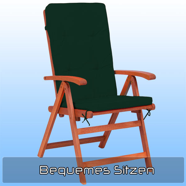 Detex 6x Stoelkussens voor Groen - 120 x 45 x 5cm