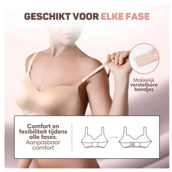 Vulpes Goods® – Voedingsbh Zonder Beugels – Maat XL – Voorzien Van Eénhandige Sluiting En Verstelbare Bandjes En OEKO-TEX® Certificering – Voor Borstvoeding En Zwangerschap – Crème Katoenmix