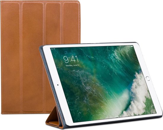 dbramante1928 iPad Air 10.5 2019 Bookcase Hoes – Echt Leer – Cognac – Luxe Beschermhoes