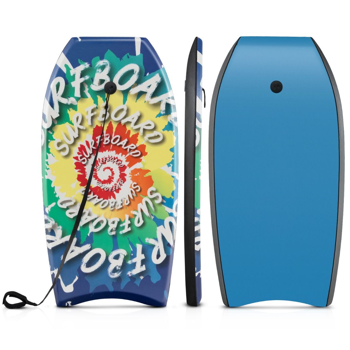 Coast Bodyboard voor kinderen - lichtgewicht surfplank - met polsband - 84 cm - blauw