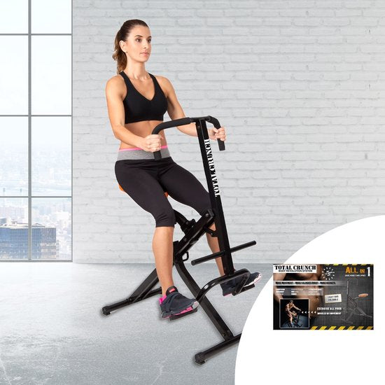 TOTAL Crunch hometrainer - fitnessapparaat - biceps, latissimus, buik, schouders, rug en deltaspieren - lichte cardiotraining - Mail Order Edition