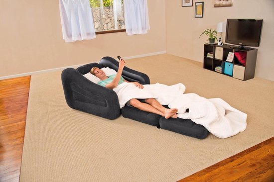 Intex Comfortabele 2-in-1 Loungestoel - Fluweelachtig oppervlak - 117 cm x 224 cm x 66 cm