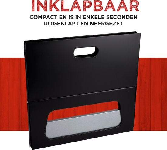 BBQ Collection Tafel BBQ Houtskool - Camping BBQ - Opvouwbare en Draagbare Barbeque - Barbecue met Losse Vuurschaal en Grillrooster - 46 x 36,5 x 28 cm