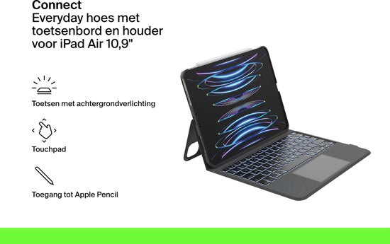Belkin Everyday-hoes met toetsenbord en houder voor iPad Air 10,9/11" en iPad Pro 11" - AZERTY