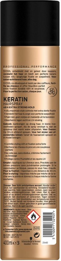Syoss - Haarspray - Keratine - 4 - 400ml