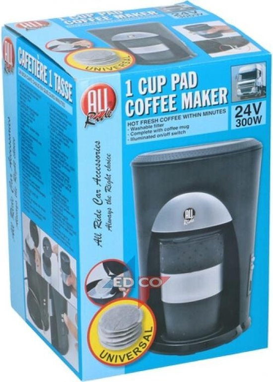 All Ride Koffiezetapparaat voor Vrachtwagen - 24 Volt - Inclusief Mok