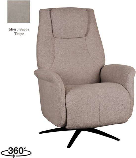LABEL51 Stockholm Fauteuil - Bruin - Stof - One Size - - - Draaibaar - Met Armleuning